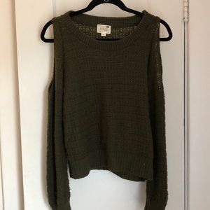 Cold shoulder sweater